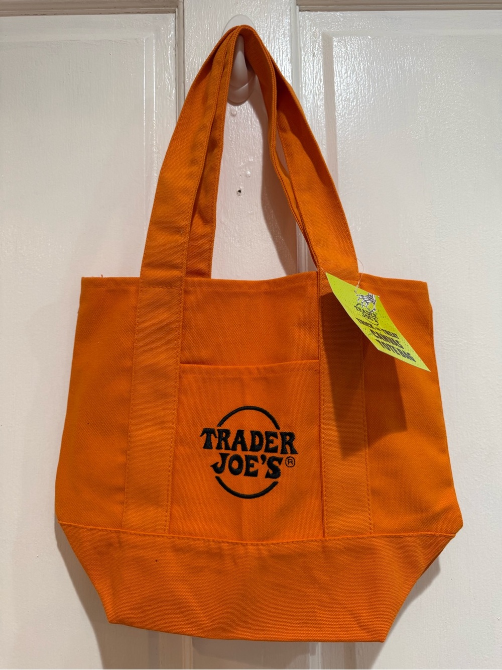 Trader Joe's Orange Canvas Tote Bag